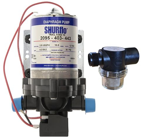 shurflo water pump with filter by Shurflo