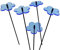 Sun Catcher Garden Decor Sonnenfänger Set aus 5 kleinen leuchtenden Blumen. Besondere Garten Dekoration für Garten, Balkon oder Terrasse, Farbe:blau