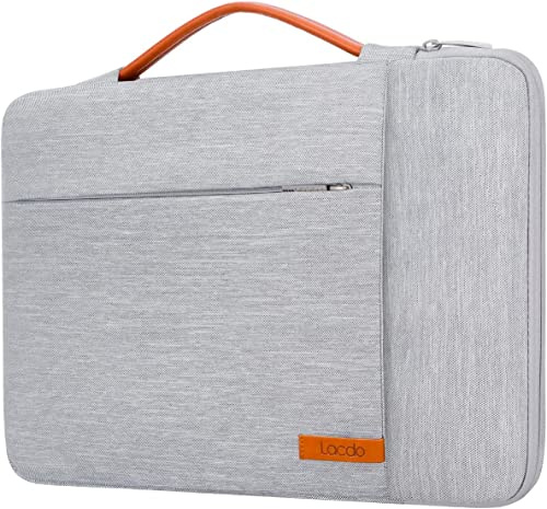 Lacdo 360° Protective Laptop Sleeve Case for 13 inch MacBook Air M5 A3449 2026/M4 A3240 2025/M3 A3113/M2 A2681/M1 A2337, 13 MacBook Neo A18 Pro A3404 2026, 13 iPad Pro M5/iPad Air M4 2026, Gray