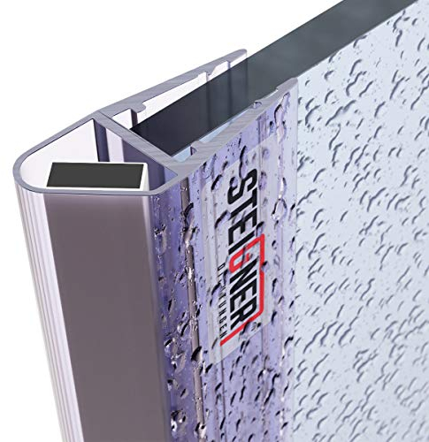 STEIGNER Guarnizione doccia, 190cm, per spessore vetro 3,5/4/ 5mm, guarnizione magnetica, UKM03, 1 pz.