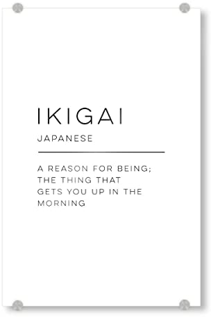 artboxONE Acrylglasbild 150x100 cm Typografie Ikigai Definition - Bild ikigai ikigai Inspiration