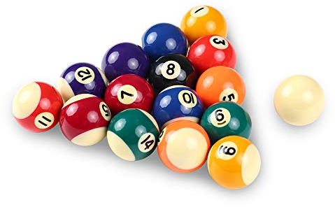 Lixada Kinder Billard Tischkugeln Set Harz Kleine Pool Queue Bälle Full Set,25 MM /32MM/ 38 MM
