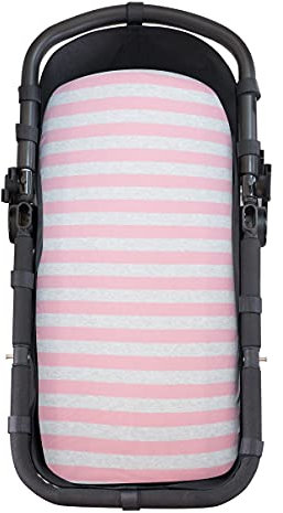 JYOKO KIDS Spannbettlaken einen Stubenwagen, mit verstellbarem Gummiband, aus Baumwolle (PINK ISLAND)