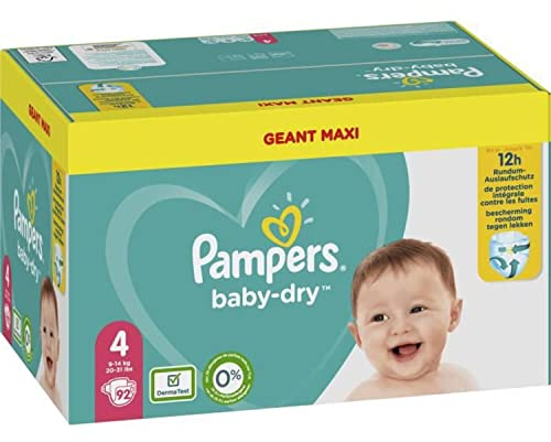 Pampers (Alte Version), Baby Windeln Größe 4 (9-14kg), 92 Stück