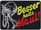 Mittelfinger Aufnäher Besser halts Maul Alien Aufbügler Patch Biker Flicken lustige Bügelbilder zum annähen | Geschenk Sci-Fi Applikation für Jacken/Leder/Jeans/Taschen | 90x65mm