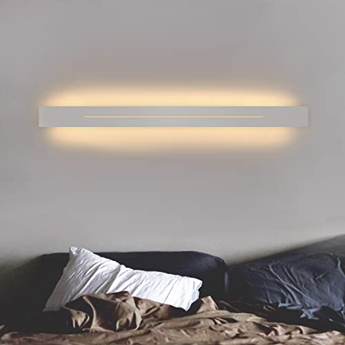 ZMH Wandleuchte Innen Wandlampe LED - Modern 60CM Flurlampe 3000K Warmweiß 20W Deckenlampe Weiß Bettlampe Deckenleuchte für Treppenhaus Flur Wohnzimmer Schlafzimmer Kinderzimmer