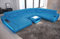 Sofa Dreams Wohnlandschaft Concept XXL U Form Ledersofa - mit LED Beleuchtung, ergonomische Rückenlehnen, Recamiere/Lederfarben wählbar/Ausrichtung Ottomane wählbar (Ottomane Links, Blue)
