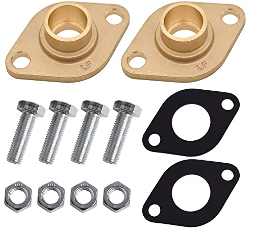 HYDRO MASTER Flansch-Set aus massivem Messing mit Dichtungen, 2,5 cm Schweiß, für Strahlungsheizungen (2,5 cm Schweiß)