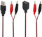 Greluma Set di cavi per test con clip a coccodrillo da USB a doppio rame, connettore USB maschio femmina da 2 pezzi a morsetti a coccodrillo per test di circuiti elettrici