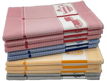 kidparadise Lot de 10 Torchons De Cuisine Coton Vaisselle De Qualité - Torchon Cuisine 100% Coton