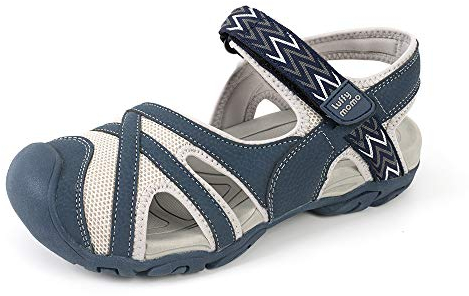 HEVA Damen Sandalen Wandern Outdoor Trekking Sportliche Wanderschuhe(6.5UK 40EU, Blau)