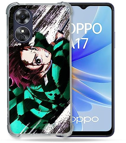 Cokitec Coque Renforcée pour Oppo A17 Manga Demon Slayer Tanjiro