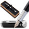 Wordsworth and Black Fountain Pen Mini EDC Schwarzer Taschenstift, Chrom, Mittlere Feder, 6 Tintenpatronen, Tinten-Konverter, Nachfüllbares Stift-Geschenkset, Männer & Frauen