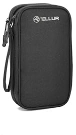 TELLUR Reise-Organizer-Tasche für CABI, Maus, HDD, SSD, Powerbank, Tasche für CABI und Ladegeräte, Zwei Fächer mit Mehreren Taschen (Schwarz)