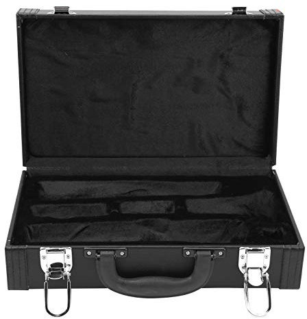 Klarinettentasche, Klarinettenetui Kunstleder Wasserdicht Klarinettenbox mit Schaumstoff gepolstert f¨¹r Klarinette Spielzubeh?r, clarinet case hard
