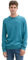 TOM TAILOR Herren Basic Crewneck Pullover aus Baumwolle, 36299 - Bright Teal Melange, XXL
