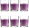 Pack de 6 Velas Aromáticas en Vaso de Cristal Reciclable 125g - 28h de Duración，Cera Vegetal Perfumada, Fabricadas en España, 8.5x7cm (Lavanda)