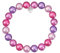 Leslii Reflective Pearls Perlen-Armband Magic 3D-Effekt (Pink-Lila Ø 10mm)