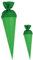 itenga Bastelschultüte Set 70cm und 35cm Geschwisterschultüte - Schultütenrohling Zuckertüte Schultüte 70cm und 35cm im Set rund mit Filzverschluss (grün)
