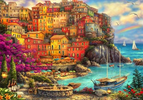 Puzzle 2000 Teile - A Beautiful Day at Cinque Terre