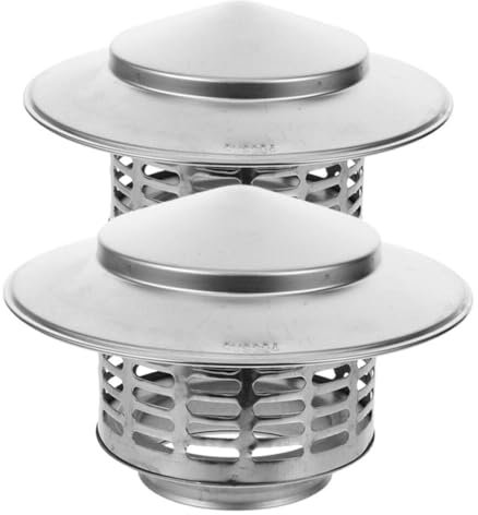 ABOOFAN Bouchon De Cheminée 2 Pièces 7. 27X4. De Cheminée De Cheminée D'acier Inoxydable De Conception De Grille De 91 Pouces Pour Le Carreau De Conduit D'argile Existant