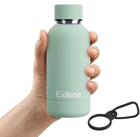 Exllena Gourde Isotherme 350ml - Bouteille Isotherme 350ml en 304 Acier Inoxydable sans BPA - 100% Étanche Idéal pour le Sport, Gym, Voyage - Menthe