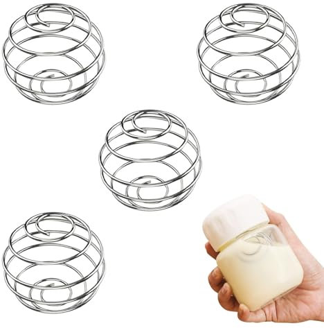 4 Piezas Shaker Proteinas, Bola Agitador de Acero Inoxidable Bolas, Mezclador Mezcla de Bolas, Bolas Mezcladoras para ProteíNa en Polvo, Batido en Polvo y Otras Bebidas (4 piezas, 8 gramos)