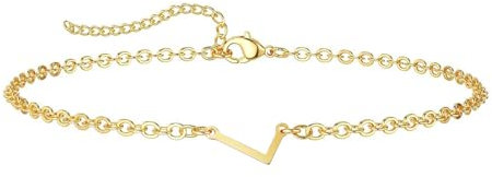 ZENGSING Buchstaben Armbänder Damen Mädchen Brief Initial Armband Einstellbar Elegante Armbänder A-Z Capital Initial Charme Armband Gold Armband Geschenke für Frauen Mädchen (L)