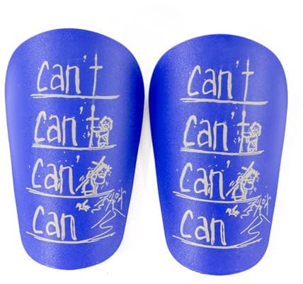 Zinueen Kleine Schienbeinschoner für Fußball - 2 Stück Mini Schienbeinschoner, Schutzausrüstung für Männer, Frauen, Kinder & Mädchen (Blau, 8 * 5CM)