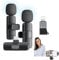 Aoiutrn Micro cravate sans fil pour iPhone et USB C, mini micro cravate sans fil 2 en 1 à clipser compatible avec iPhone, iPad, Android pour enregistrement vidéo, YouTube, interview, TikTok, Vlog