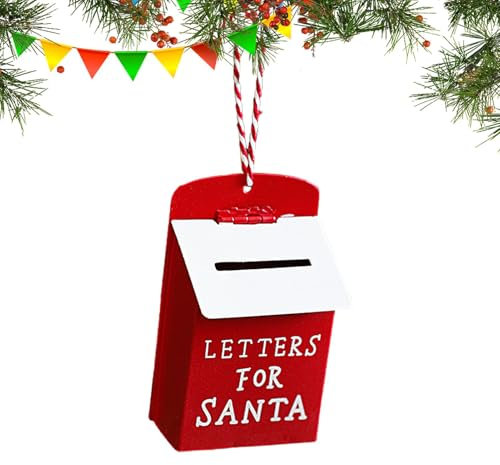Ornamento natalizio per cassetta postale,Ornamento per cassetta postale - Ciondolo per cassetta delle lettere con albero di Natale,Decorazioni per l'albero di Natale della piccola cassetta della posta