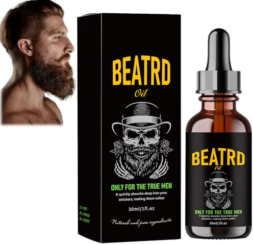 Beard Oil, Aceite Barba Hombre, Aceite de Barba para Hombres, Aceite de Suero para el Crecimiento de la Barba, Suaviza Y Fortalece La Barba Y El Bigote, Nutra e Hidrate su Barba y su Piel serum