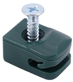 Spanndrahthalter moosgrün mit Schraube Drahthalter (100)