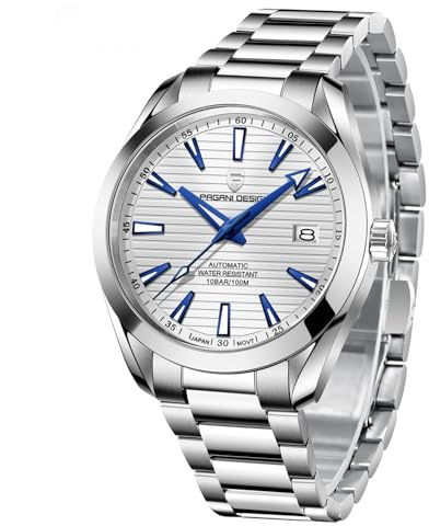 Pagani Design Herren Automatikuhr Japanisches Uhrwerk Saphirglas Edelstahl Armband wasserdicht 100