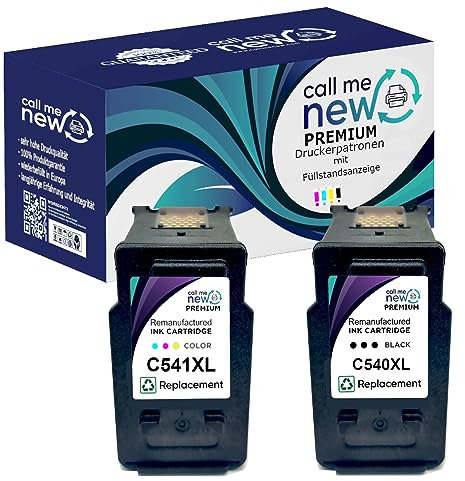 callmenew Tinte Patrone Premium Canon PG540XL CL541XL (mit Füllstandsanzeige) wiederbefüllt kompatibel für Pixma TS5150 TS5151 MG3600 MG3650 MG3650s MG4200 MX475 MX530