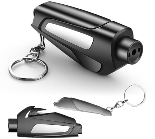 Auto-Sicherheitshammer, Notfallhammer Auto mit Gurtschneider, Schlüsselanhänger Notfallhammer Auto, Sicherheitshammer, Car Window Breaker,Fensterbrecher Sicherheitsgurt Schneider für Notfall Flucht