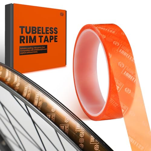 CNCLOL Fahrrad Tubeless Felgenband,Tubeless Band 25mm Rim Tape 10m - Haftklebstoffe Fahrrad Klebeband für Schlauchlose Fahrradreifen MTB,Rennrad, Gravel, Mountain,Road Bike.Semi-transparent