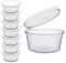 CaterCo 500 Pack 4oz Hinged Plastic Sauce Pots - Clear Deli Portion Pots with Lids for Sauces, Ketchup Containers, Dips, Takeaways, Restaurant, Recyclable Portion, BPA-Free, Leakproof (4oz - 500 Pack)