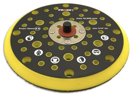 PRONET 150mm 6 Backing pad compatible with Mirka CEROS/ROS 8295692111 orbital sander // Multi hole backing pad