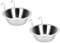 Fri4Free 2PCS Kennel Water Bowl Hanging, Stainless Steel Puppy Bowls for Small Dog Cage, Kennel, Crate, Catio Accessories, Dog Crate Water Bowl Dish Feeder Food Holder No Spill (20oz/2.5cups)
