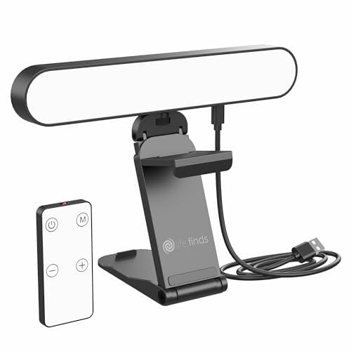 Life Finds Webcam Light for Streaming on Monitor or Laptop, Freestanding Video Conference Lighting, Black, LF-WL1