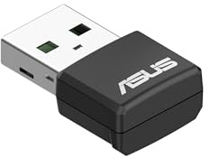 ASUS AX1800 Dual-Band AX1800 WiFi 6 Nano USB Adapter, Plug and Play, WPA3 Network Security, 5GHz Frequency Band, Compatible with Windows® 10 & 11, TAA Compliant (USB-AX57 Nano)