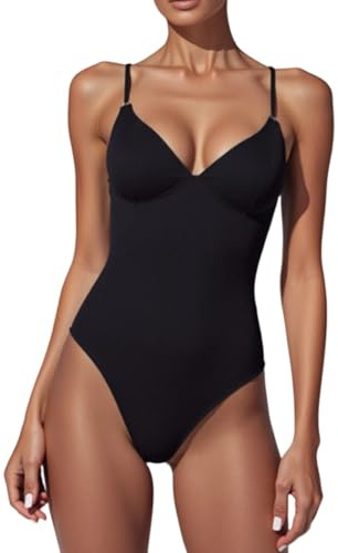 Costume Piscina Donna Costume Donna Intero Acquagym con Coppe Imbottite Pantaloncini Bagno Perizoma Mare da Sexy Push Up Fascia Bikini Imbottito Volant Gonna Contenitivo Pancia XXL Curvy Costumi