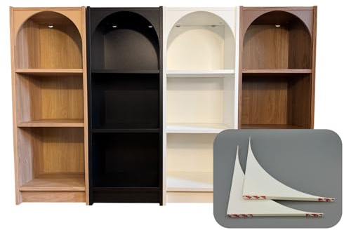 Generisch Bogen Abrundung für 40 cm Billy Regal | modernes Eckelement zur Regal-Aufwertung | stilvolle Rundbogen Blende | einfache Montage | dekoratives Regal Zubehör (Weiß)