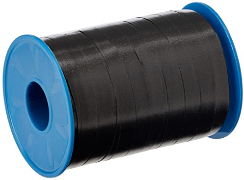 Präsent C.E. PATTBERG Geschenkband schwarz, 250 Meter Ringelband 10 mm zum Basteln, Dekorieren & Verpacken von Geschenken zu jedem Anlass