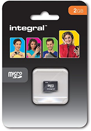 Integral 2 GB MicroSD – Memory Card (2 GB, MICRO SECURE DIGITAL (MicroSD), Black, 2.7 – 3.6 V, 0 – 60 °C, 1.5 cm)