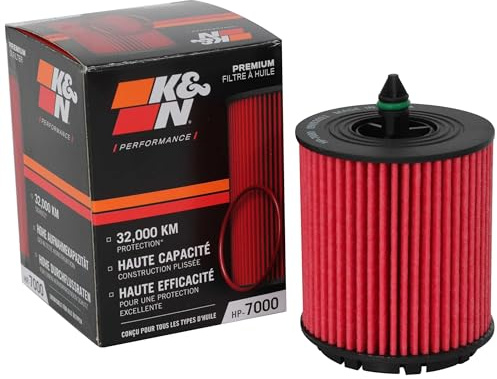 K&N Filtro de Aceite - Serie High Performance compatible con Alfa, Buick, Cadillac, Chevrolet, Fiat, GMC, Oldsmobile, Opel, Polaris, Pontiac, Saab, Saturn (HP-7000)
