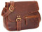 ALMADIH Premium Leder Damentasche Umhängetasche MIKI BV - 2 Hauptfächer Ledertasche Handtasche Schultertasche Freizeittasche Bürotasche Abendtasche Messenger kompakte Tasche braun (MIKI vintage)