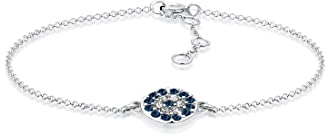Elli Bracelet Elli - Mauvais Oeil Cristal Bracelet Femme - (925/1000) Argent