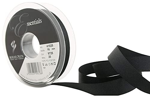 Grosgrain Ribbon 16mm x 20m black 9725